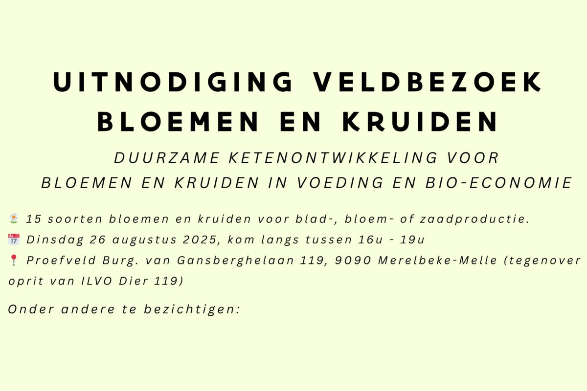 Uitnodiging veldbezoek BLOOM