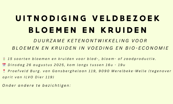 Uitnodiging veldbezoek BLOOM
