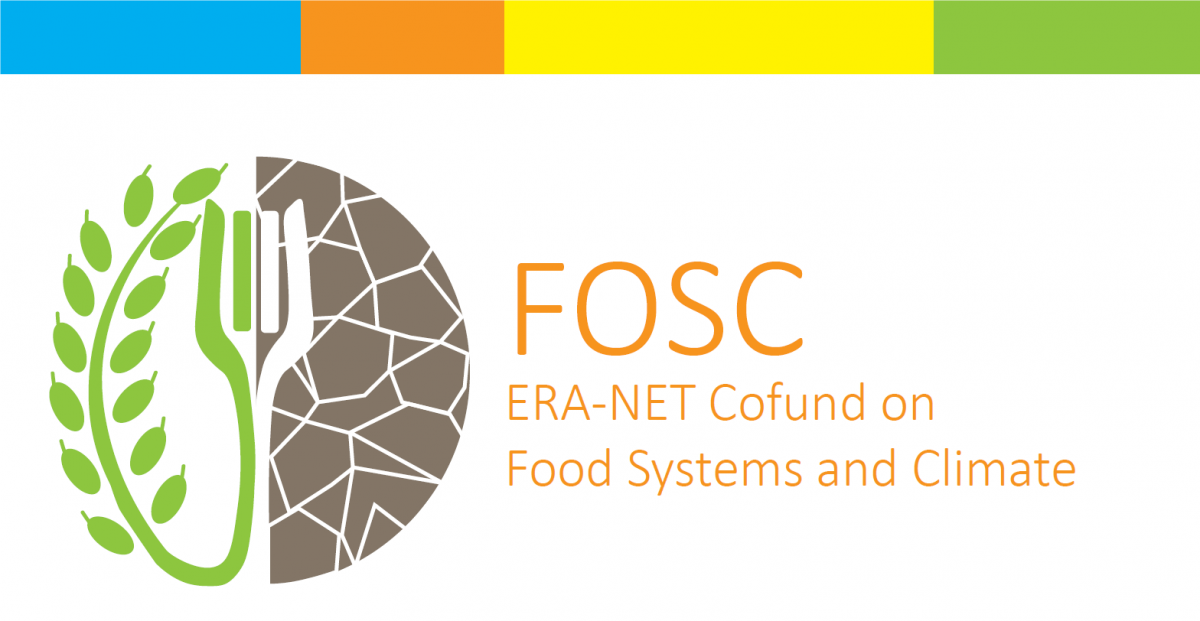 FOSC logo: plant, fork, soil ERA-Net Cofund on Food Systems and Climate