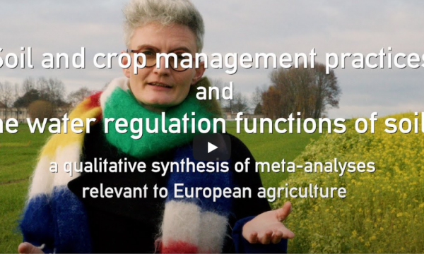 Soil and crop management practices and the water regulation functions of soils - Sarah Garré
