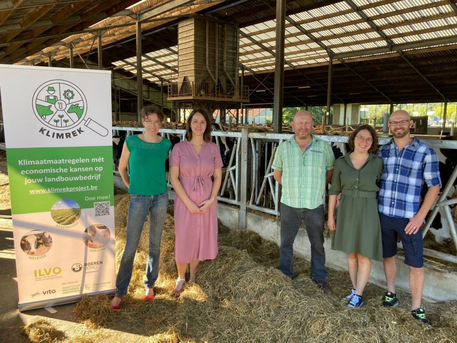 KLIMREK project poster with researchers and dairy farmers