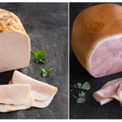 charcuterie ham and chicken slices