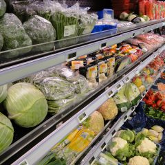 Groentenafdeling supermarkt