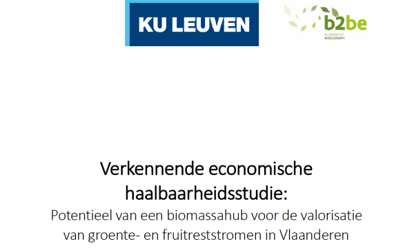 Verkennende economische haalbaarheidsstudie: Potentieel van een biomassahub voor de valorisatie van groente- en fruitreststromen in Vlaanderen