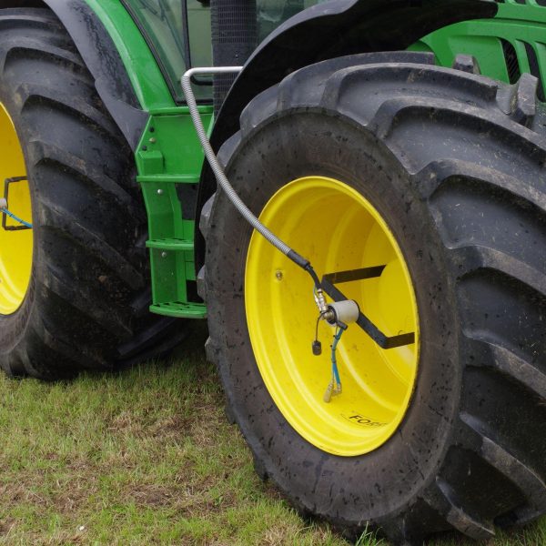 heavy tractor with big tires