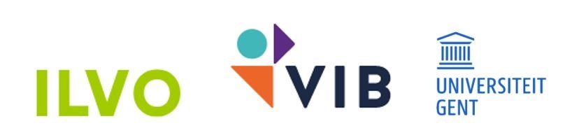 logo's van partners ILVO, UGent en VIB