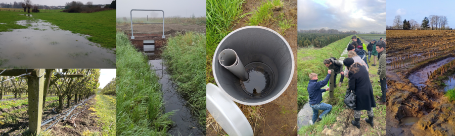 verschillende ingrepen in waterbeheer landbouwperceel