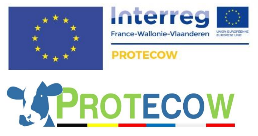 Protecow logo "Interreg France-Wallonie-Vlaanderen"